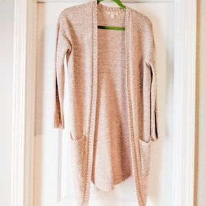 MIAMI beige knit cardigan with pockets